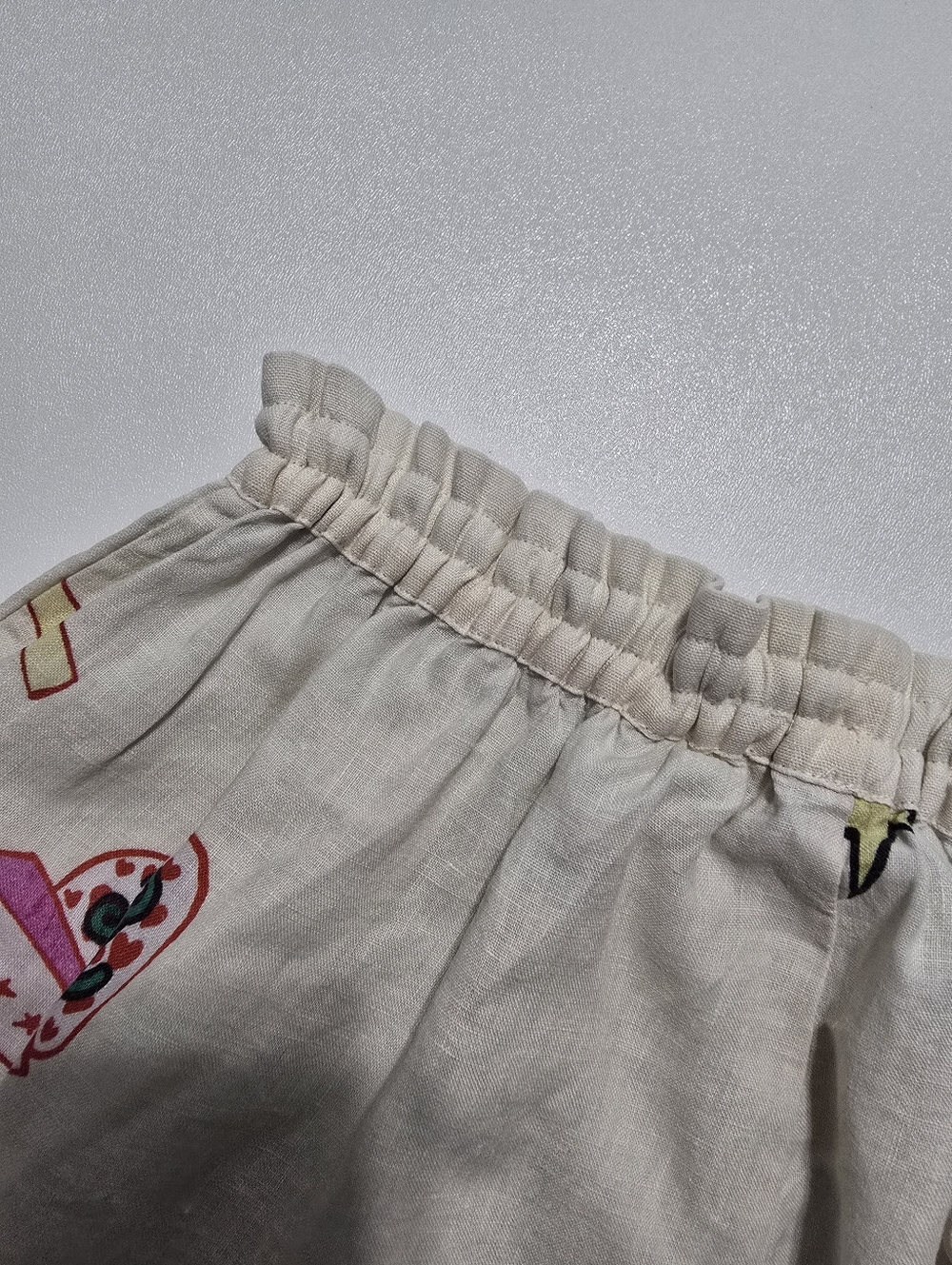 RHODE Audrina Short Off-White Graphic Lilen Size M - Picture 11 of 12